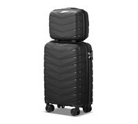 Karl home Luggage Set 2 Piece, 20in Carry-on with 12 Mini Case, Black