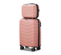 Karl home Luggage Set 2 Piece, 20in Carry-on with 12 Mini Case, Rose Gold
