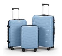 Karl home Luggage Set 3 Piece, PP Hard Shell Suitcase, Blue