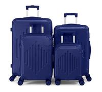 Karl home Luggage Sets 4 Piece, Travel Cabin Suitcase Set with ABS Hard Shell, Trolley Travel Hand Luggages for Carry On Check-in Business Trip, Dark Blue (16/20/24/28)