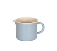 Karl Kruger 088453 Sylt Pastell Series Milkpot with Spout, 1 l, Enamel, Blue/Cream
