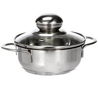 Karl Kruger Saturn Series Casserole Mini Pot with Glass Lid, 12 cm, Stainless Steel, Silver
