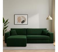 Karl L Maxi Corner Sleeper Sofa Corduroy Upholstery Storage Springs Universal Left Or Right Hand Side Design Green