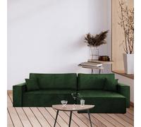 Karl L Maxi Corner Sofa Bed Corduroy Upholstery Storage Springs Universal Left Or Right Hand Side Design Green