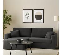 Karl L Maxi Corner Sofa Bed Corduroy Upholstery Storage Springs Universal Left Or Right Hand Side Design Dark Grey