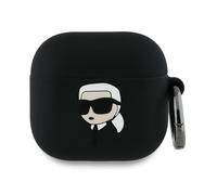 Karl Lagerfeld 3D Karl Head Silicone Case for AirPods 4 Black - KLA4RUNIKK