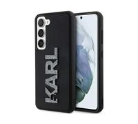 Karl Lagerfeld 3D Rubber Glitter Logo Case, Black - Galaxy S23