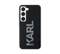 Karl Lagerfeld 3D Rubber Glitter Logo Case, Black - Galaxy S23 Ultra