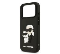 Karl Lagerfeld 3D Rubber Karl and Choupette Case for iPhone 17 Pro 6.3" Black