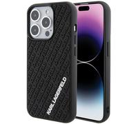 Karl Lagerfeld Case 3D Rubber Multi Logo Black - iPhone 15 Pro