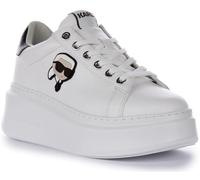 KARL LAGERFELD Anakapri Nft Lo Women's Karl Lace Platform Low Cut Trainers (White Black, UK 2)