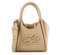 Karl Lagerfeld Autograph Handbag Genuine Leather 26 cm beige