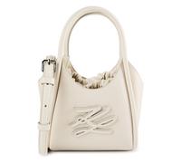Karl Lagerfeld Autograph Handbag Genuine Leather 26 cm white