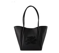 Karl Lagerfeld Autograph Shopper Bag Genuine Leather 40 cm black