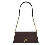 Karl Lagerfeld Autograph Shoulder Bag Genuine Leather 20.5 cm brown
