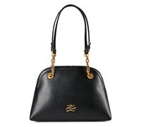 Karl Lagerfeld Autograph Shoulder Bag Genuine Leather 25 cm black