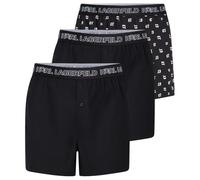 Karl Lagerfeld B.V IKON Woven Boxer (Pack of 3), Blackikon All Over Print Black, XL
