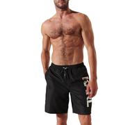 Karl Lagerfeld B.V Men's Lagerfeld, Karl Logo Long Boardshorts Board Shorts, Black, XL
