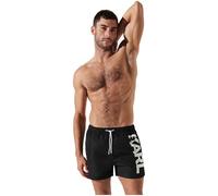 Karl Lagerfeld B.V Men's Lagerfeld Karl Logo Short Board Shorts, Black, Black, L