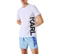 KARL LAGERFELD B.V Men's Lagerfeld Karl Vertical Logo T-Shirt, White, XL