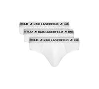 Karl Lagerfeld B.V Men's Logo Briefs Set (3 Pack), White, M