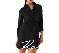 KARL LAGERFELD B.V Women's Lagerfeld, Karl DNA Signature Beach Dress Sunsuit, Black, XL