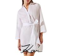 KARL LAGERFELD B.V Women's Lagerfeld, Karl DNA Signature Beach Dress Sunsuit, White, M