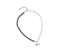 Karl Lagerfeld beaded necklace - Silver One Size