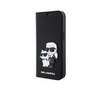 Karl Lagerfeld Booktype Saffiano Karl & Choupette, Black - iPhone 14