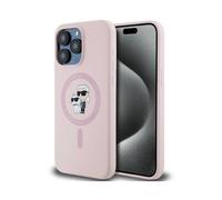 Karl Lagerfeld Case Back Cover KC Head Ring MagSafe Pink - iPhone 15 Pro Max
