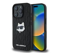Karl Lagerfeld Choupette Head Hardcase with Monogram - iPhone 16 Pro Max, Black
