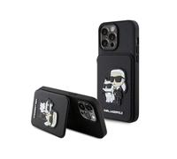 Karl Lagerfeld Case for iPhone 15 Pro Saffiano with card-holder