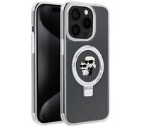 Karl Lagerfeld Case for iPhone 15 Pro TPU Ring Stand Karl & Choupette