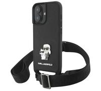 Karl Lagerfeld Case for iPhone 16 with Ultra-Stylish Adjustable Shoulder Strap