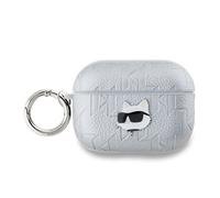 Karl Lagerfeld Case for Pods Pro 2 Choupette Waffle, Silver