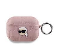 Karl Lagerfeld Case for Pods Pro Monogram with Embossed Karl Head Design