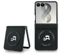 Karl Lagerfeld Case Galaxy Z Flip 8 Magsafe Faux Leather Black Logo Figures