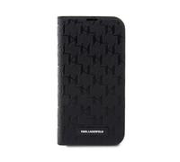 Karl Lagerfeld Case KLBKP14SSAKLHPK Saffiano Monogram Black - iPhone 14
