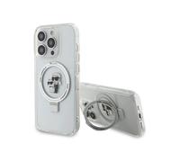 Karl Lagerfeld Case Ring Stand Karl & Choupette MagSafe White - iPhone 14 Pro