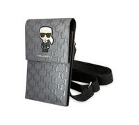 Karl Lagerfeld cell phone case KLWBSAMIPG Ikonik Karl Monogram Patch Silver - Universal