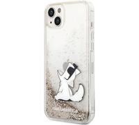 Karl Lagerfeld Choupette Liquid Glitter Impact Case Cover for iPhone 14 Plus