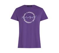Karl Lagerfeld Circle Logo T-shirt Heliotrope size L | Shirts Outlet | Women | Pink L