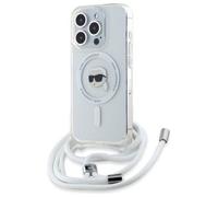 Karl Lagerfeld Crossbody IML Karl Head Case with MagSafe for iPhone 16 Pro Clear