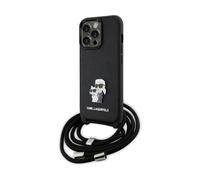 Karl Lagerfeld Crossbody Saffiano Case, Black - iPhone 13 Pro