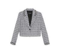 Karl Lagerfeld faux pearl-embellished bouclé jacket - Black L