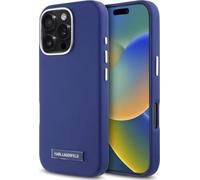 Karl Lagerfeld FW Metal Plate Case with MagSafe for iPhone 16 Pro Max Case Blue