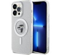 Karl Lagerfeld Glitter Karl & Choupette Hard Case for iPhone 15 Pro Max Clear