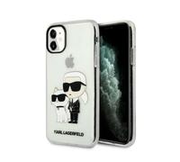 Karl Lagerfeld Glitter Karl & Choupette NFT Case, Transparent - iPhone 11