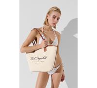 Karl Lagerfeld Hotel Karl Medium Canvas Bag Natural Canvas Tan size OS | Tote Bags Outlet | Women OS