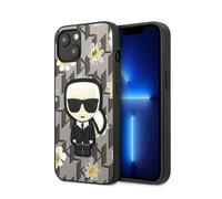 Karl Lagerfeld Iconic Karl Flower Case, Gray - iPhone 13